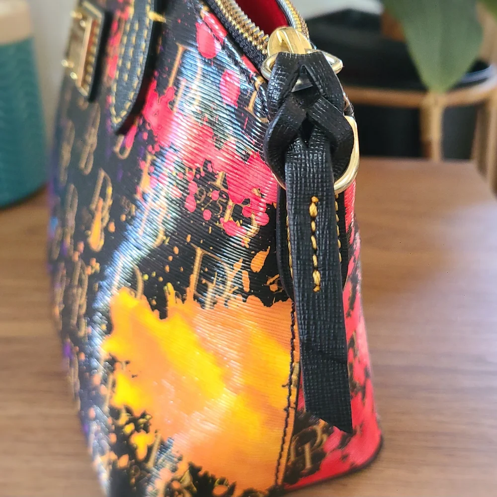 Dooney & Bourke Splash Paint Small Zip Satchel - Picture 9 of 12